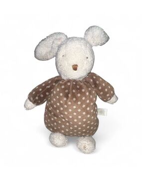 Jellycat Bonne Nuit Nutmeg Bunny Plush Brown Polka Dot Lovey HTF Retired